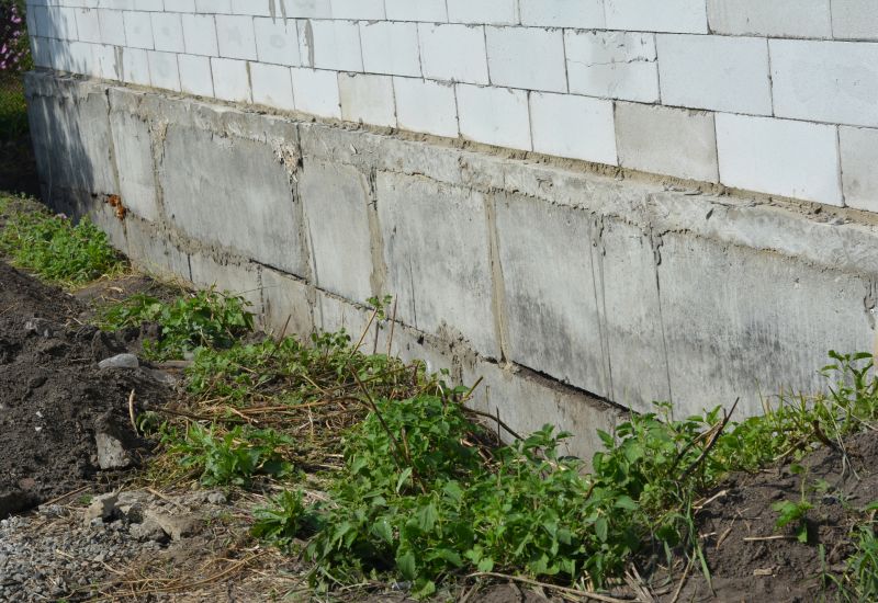 Repaired Foundation with Reinforcements